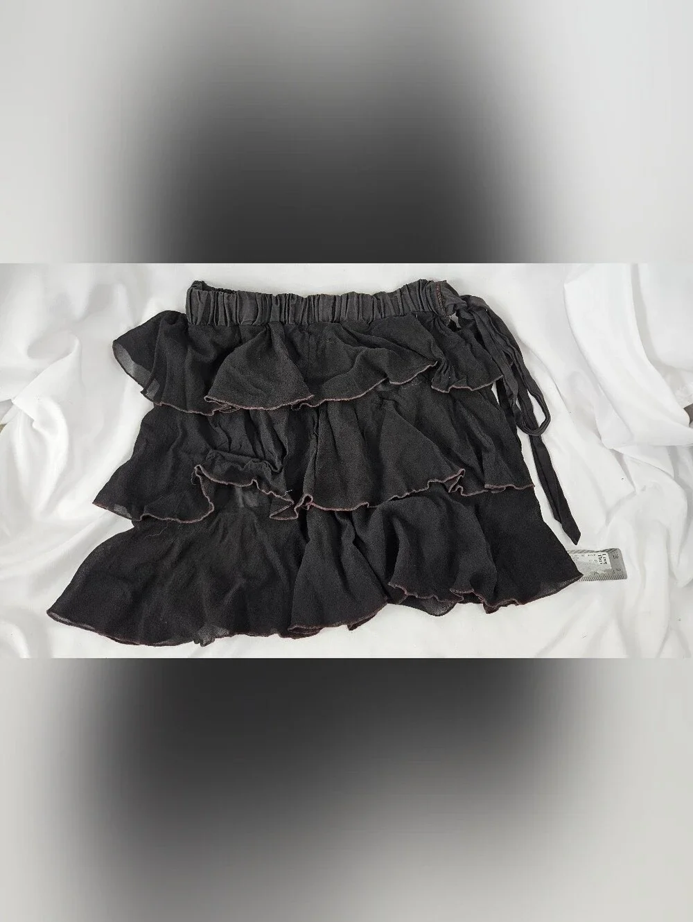 Vintage Juicy Couture Silk Tiered Mini Skirt Size P Damaged by @smith_rebekah